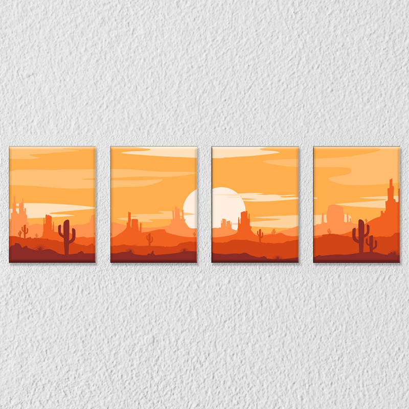 Sunset And Sunrise Wall Art 17, Set Of 4