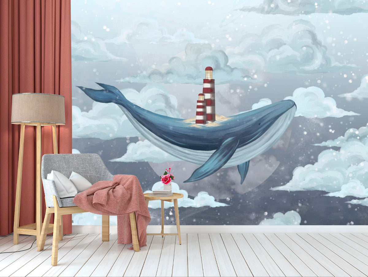 Nursery ocean world fish kids wallpaper