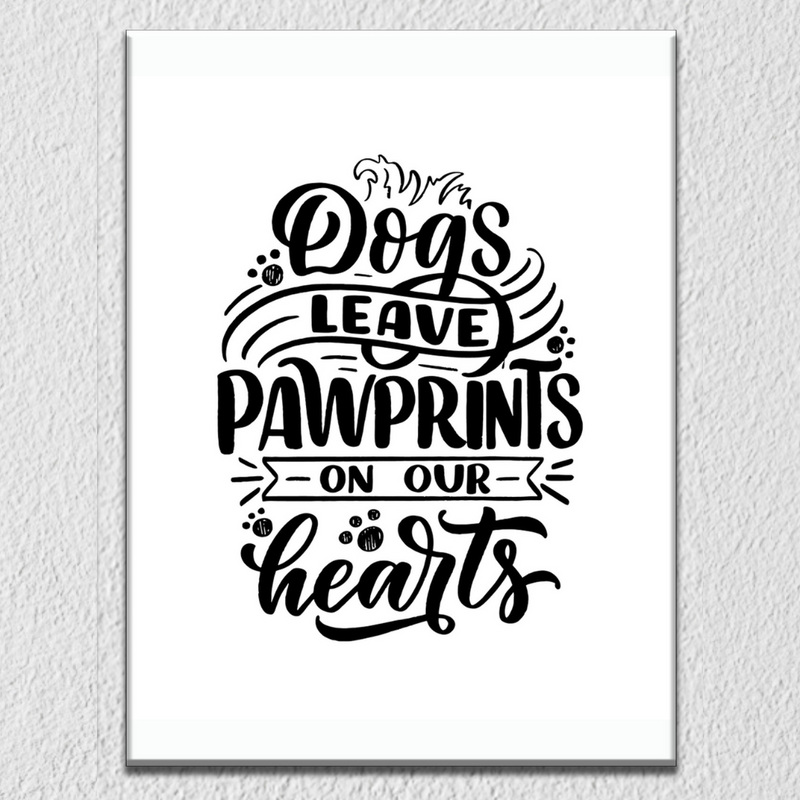 Pawprints On Our Hearts Wall Art