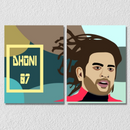 Dhoni Wall Art, Set Of 2