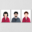 Money Heist Wall Art, Set Of 3