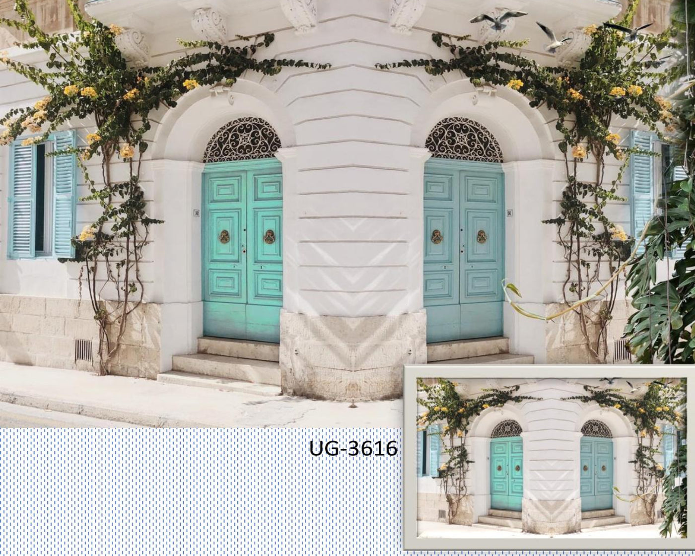 Blue door art
