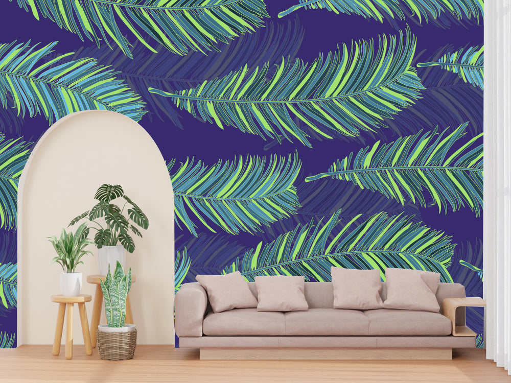 Pretty Leaves Background Customized Wallpaper