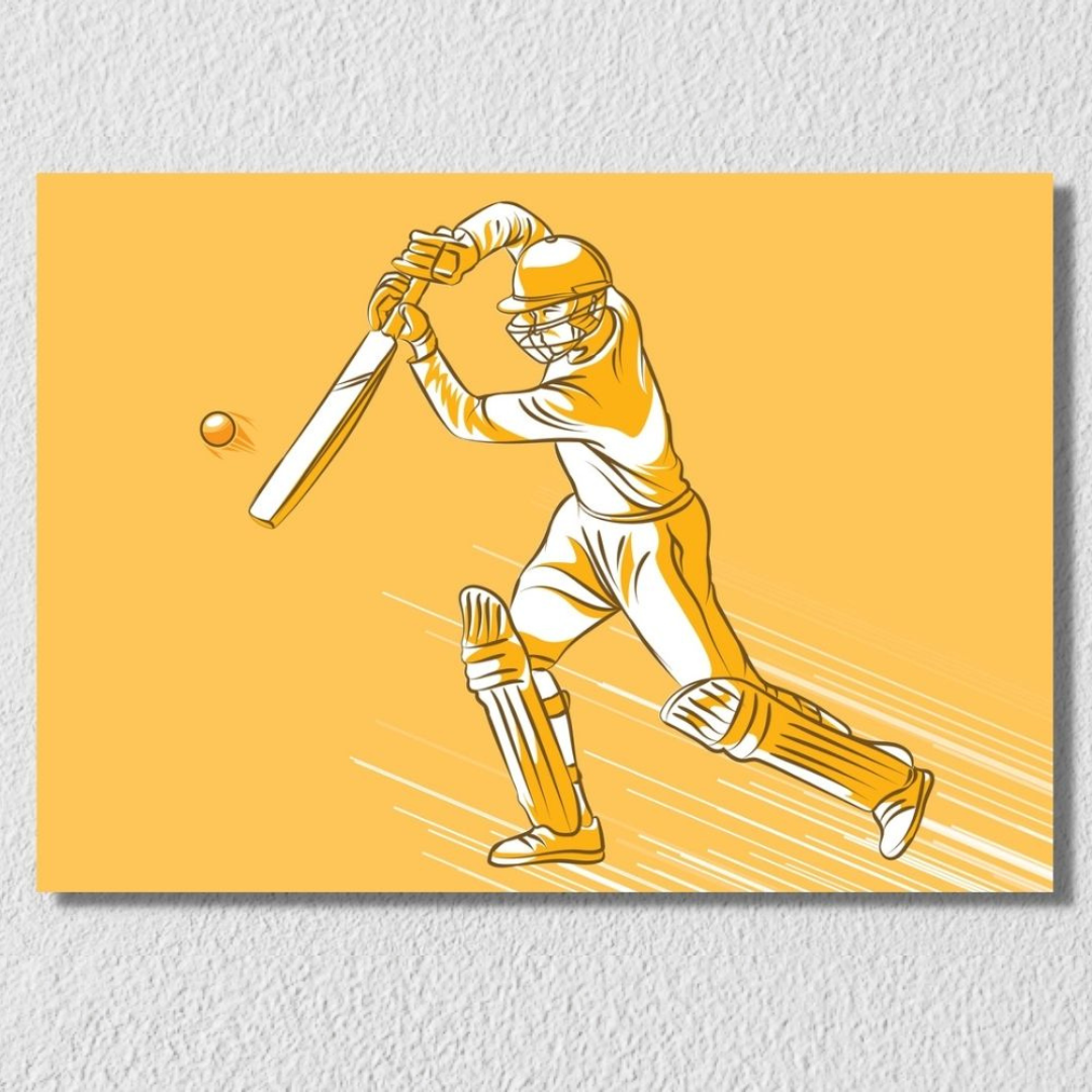 Cricket Batsman Wall Art