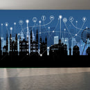 Black City Blue Wallpaper