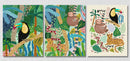 Animals In Forest Art 1, Set Of 3