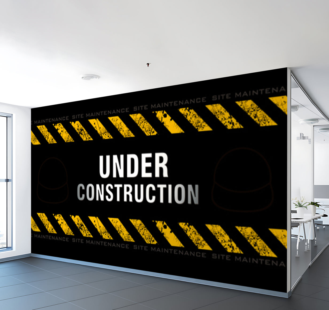 Under Constructoin Black Wallpaper