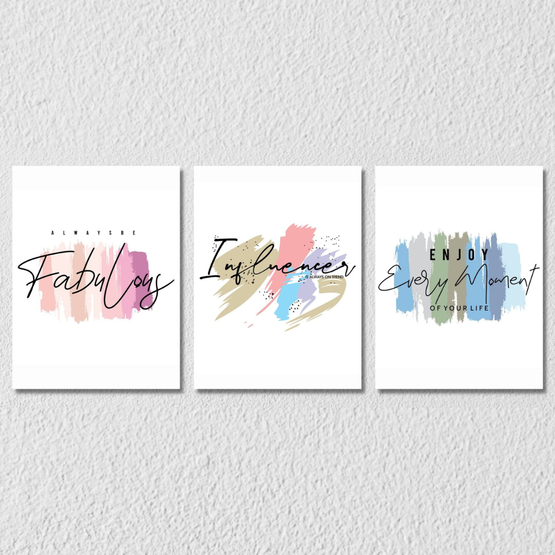 Fabulous Influencer Wall Art, Set Of 3