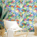 Steps Multicolour Leafy Wallpaper