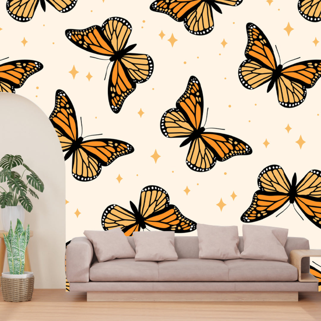 Orange Butterfly Wallpaper
