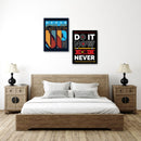 Never Give Up And Do It Now Or Never Wall Art, Set Of 2
