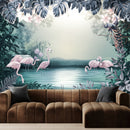 Flamingo Peacock Wallpaper