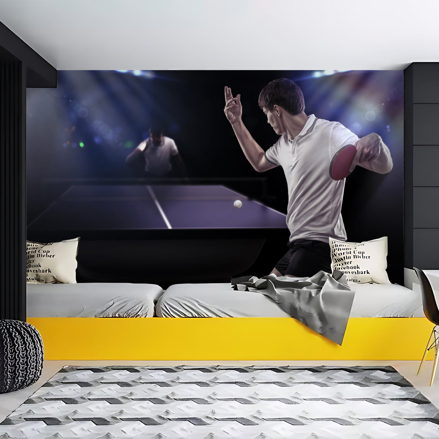 Table Tennis Player Serving Wallpaper