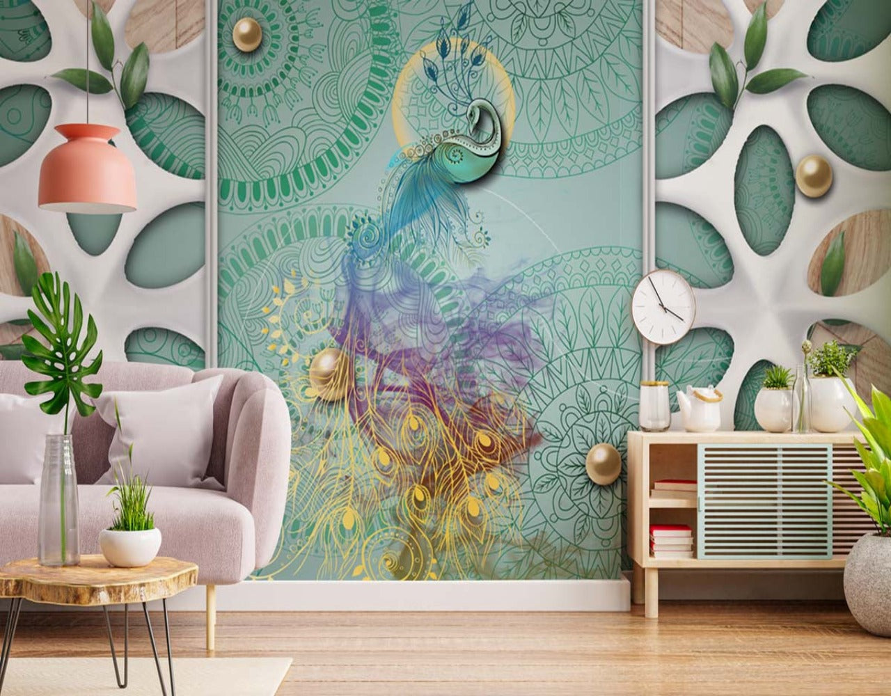 Peacock Mandala Art Beautiful Wallpaper