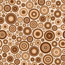 Brown Round Art Self Adhesive Sticker For Refrigerator