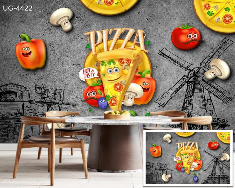 Hot and Tasty Pizaa Cafe Wallpaper