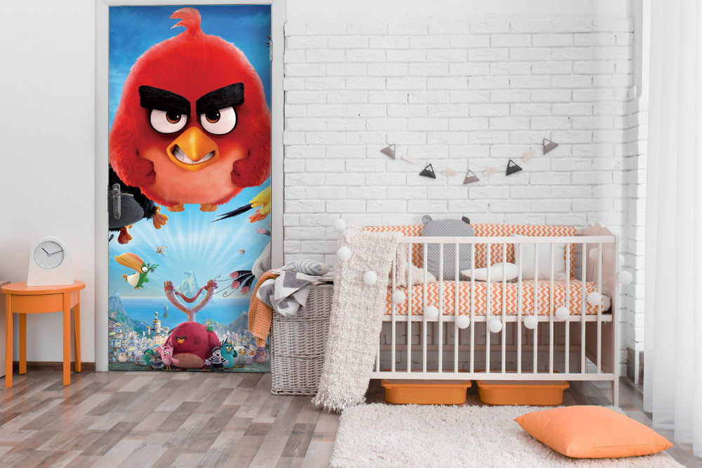 Angry Bird Animation Self Adhesive Sticker For Door