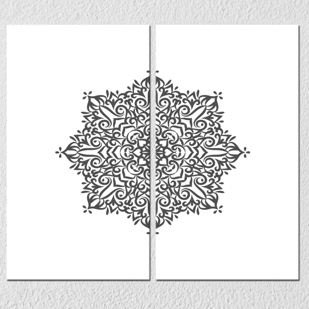 Simple Mandala Art, Set Of 2