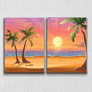 Sunset And Sunrise Wall Art 4, Set Of 2