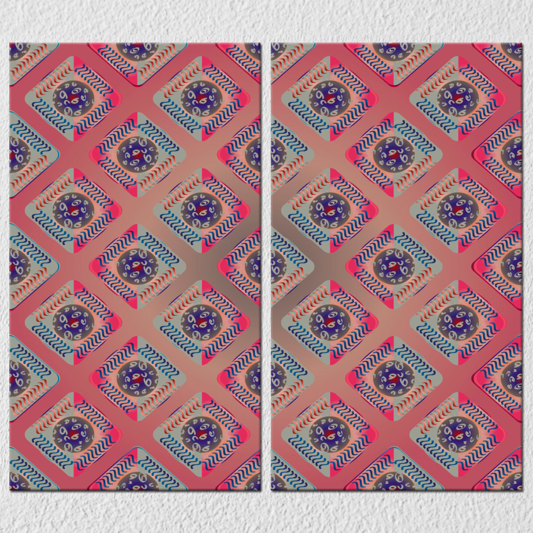 Vintage Indian Pattern, Set Of 2