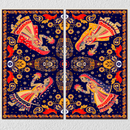 Orange Traditional Doll, Set Of 2