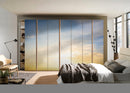 Cloudy Sky Painting Self Adhesive Sticker For Wardrobe