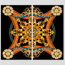 Golden Pattern Art, Set Of 2