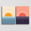 Sunset And Sunrise Wall Art 1, Set Of 2
