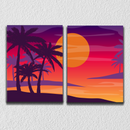 Sunset And Sunrise Wall Art 2, Set Of 2