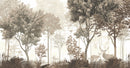 Old Tree Painting Art Self Adhesive Sticker For Wardrobe