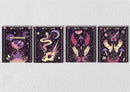 Skeleton Purple Art, Set Of 4