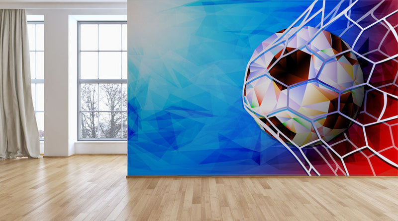 Football In The Goal Net Wallpaper
