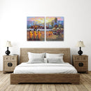 Monks In Village, Set Of 2