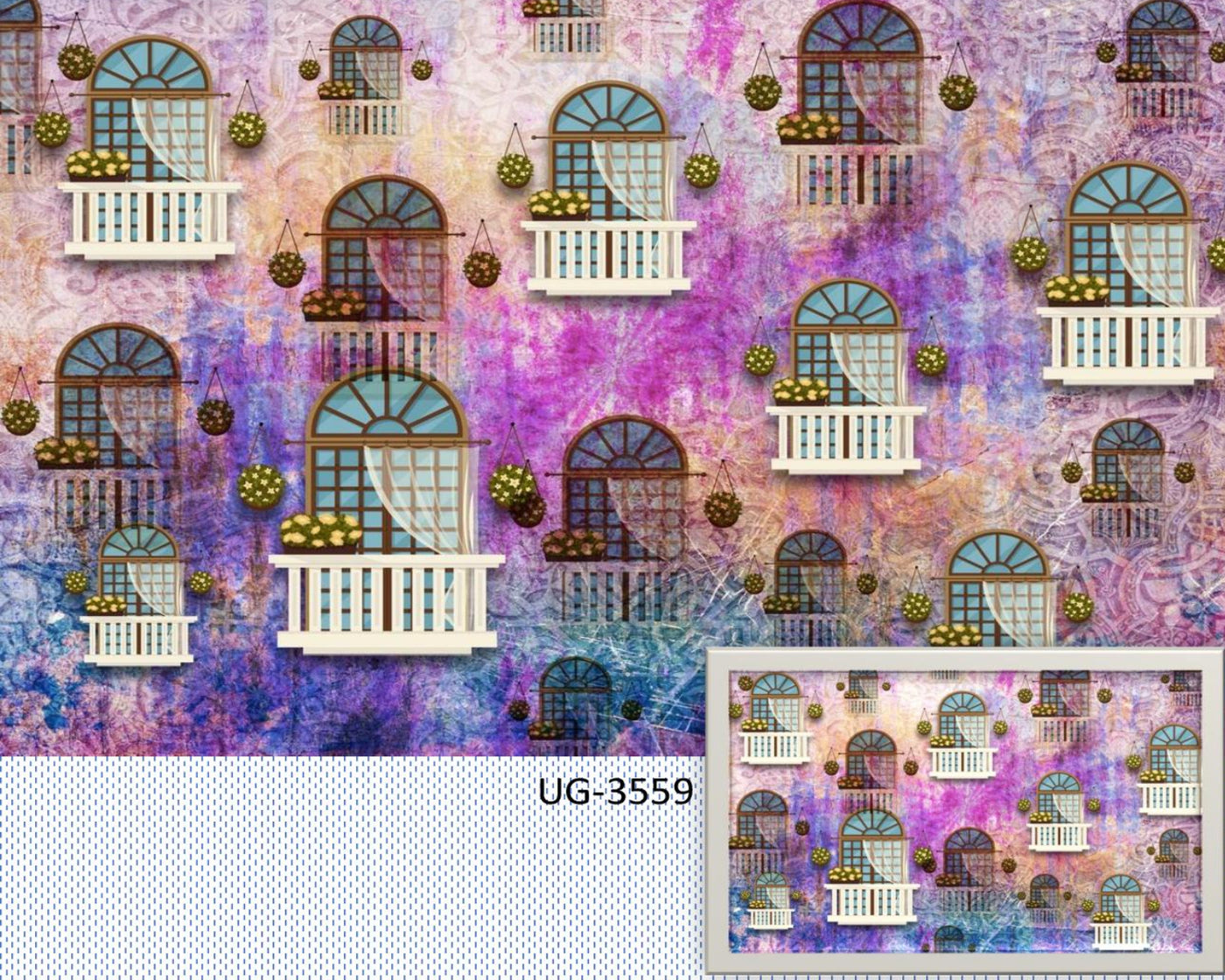 Purple balcony art