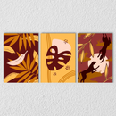 Tones Of Browns Woldlife Art, Set Of 3