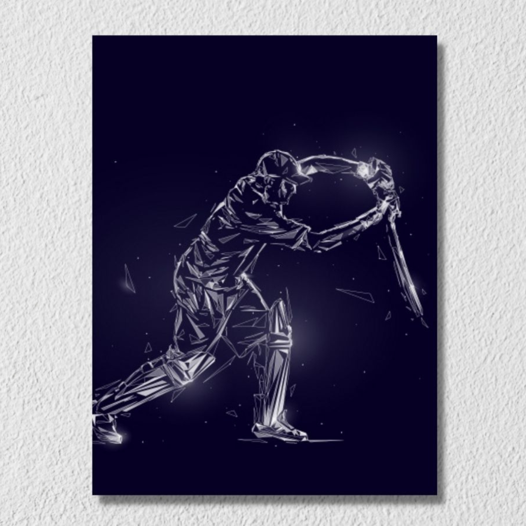 Cricket Batsman Wall Art