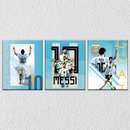 Football Wall Art 7, Set Of 3