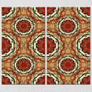 Orange Brown Indian Pattern, Set Of 2