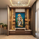 Radha Krishna Blue Wallpaper