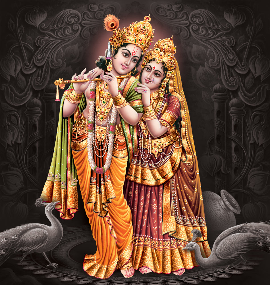 Radha Krishna Black Wallpaper – Myindianthings