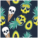 Pineapple Skull Art Self Adhesive Sticker For Refrigerator