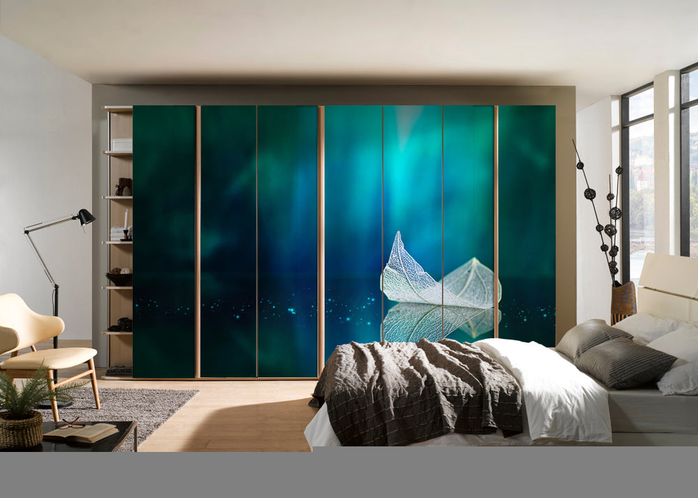 White Transparent Art Self Adhesive Sticker For Wardrobe