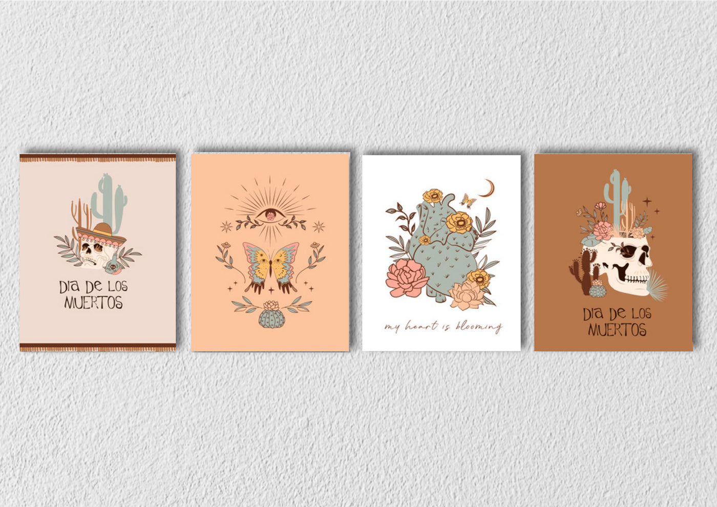Skeleton Quotes, Set Of 4