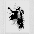 Abstract Black Michael Jackson Wall Art