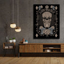 Live Boldly Skeleton Art