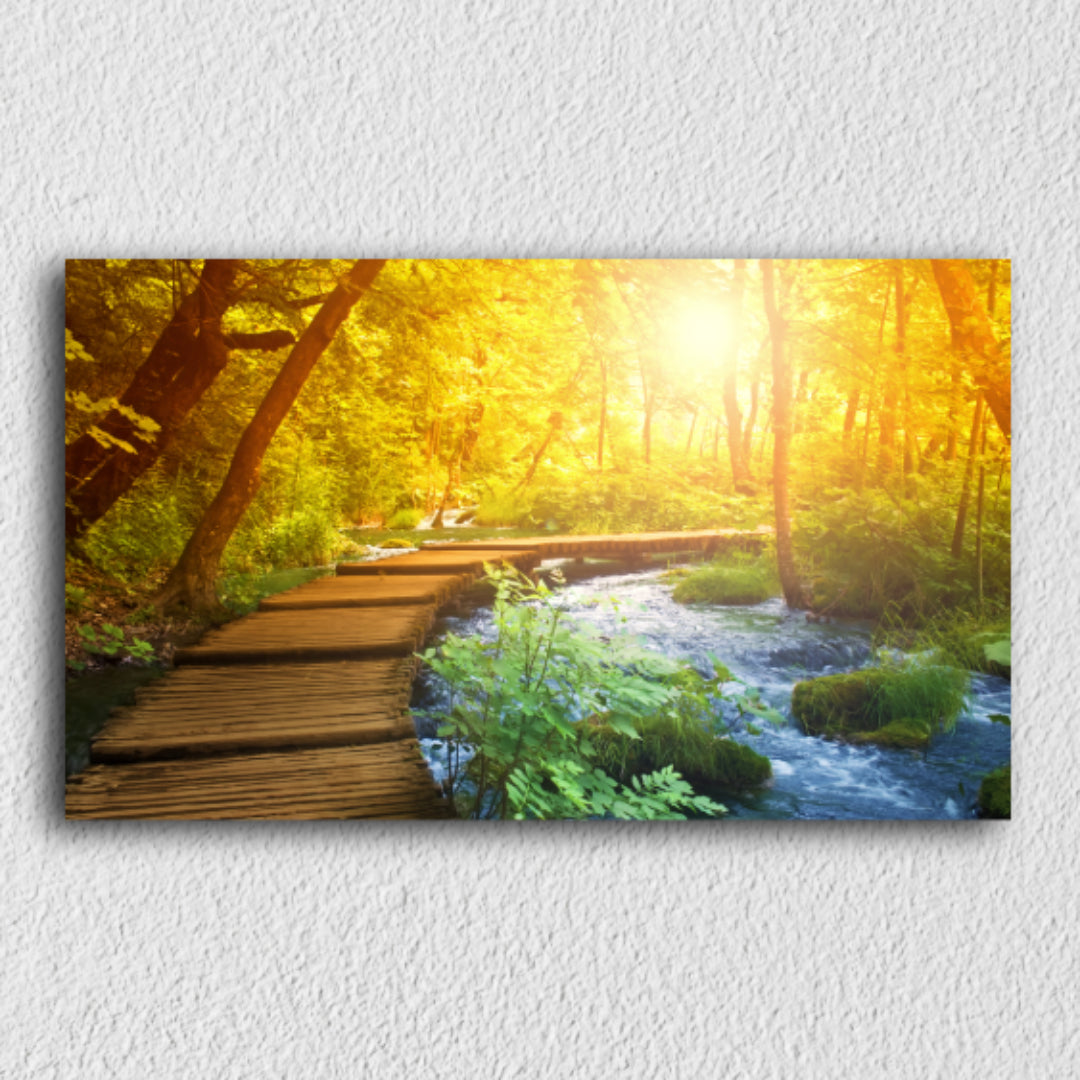 Wooden Bridge Painting