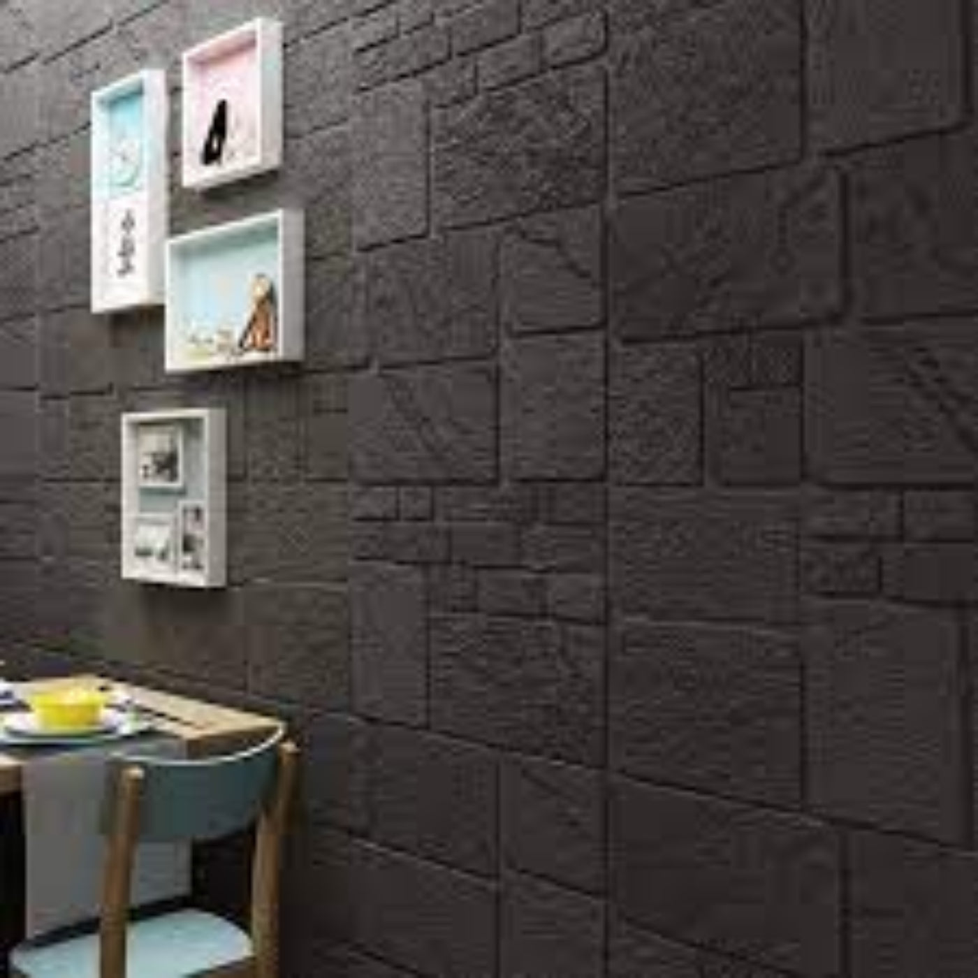 Black Shaped 3D Foam Panel