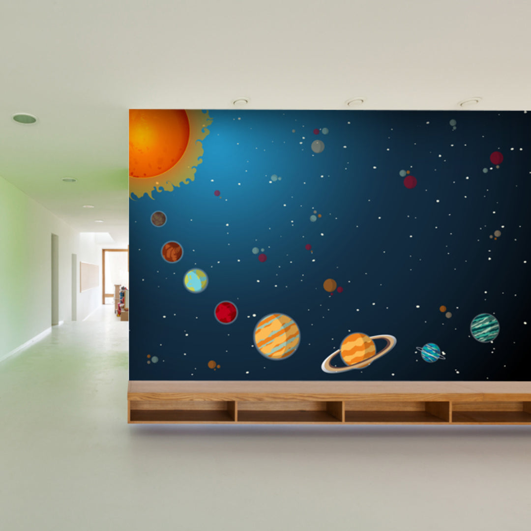 Solar System Plamet With Sun And Orbits