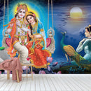 Kanha Radha Jhula Wallpaper