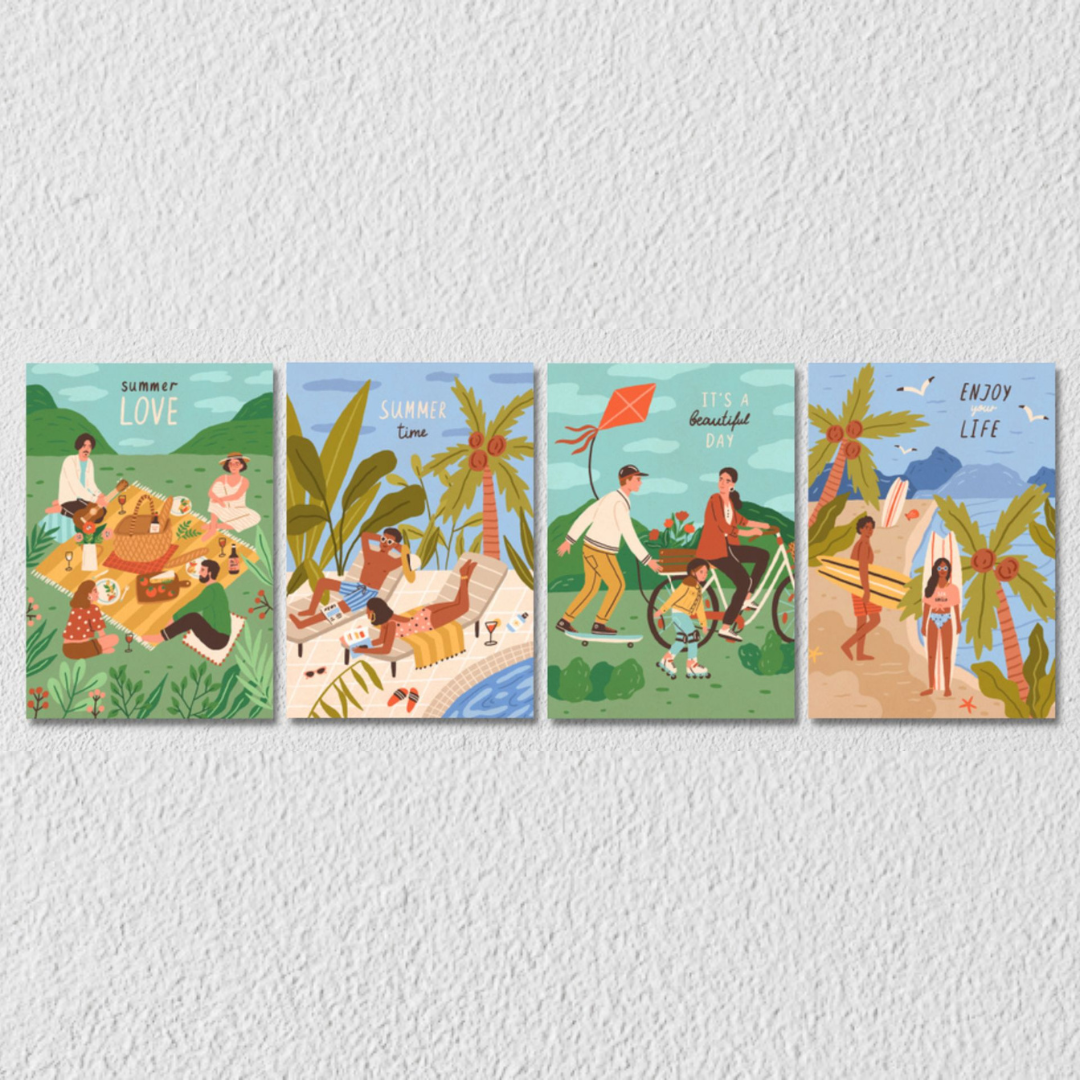Beach Inspired Wall Art 12, Set Of 4